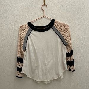 Free People Knit Baseball Tee